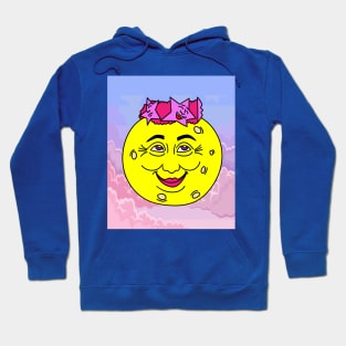 Luminous Moon Half Moon Face Hoodie